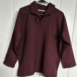 Japanalia Textured Long Sleeve Top